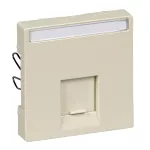 Merten, System M, płytka centralna pojedyncza do złącza RJ45 Schneider Electric, kremowy