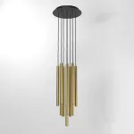 NER PANEL ZBE11 wisząca max. 11x2,5W, G9, 230V, przewód czarny, kolor złota (gładki mat)