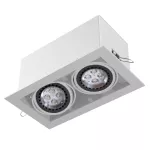 MOLINA R2Bhd wpust stropowy 2x50W, GU10, 230V, biały sygnałowy (mat struktura) RAL 9003