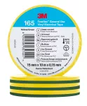 Winylowa taśma elektroizolacyjna 3M™ Temflex™ 165, zielona/żółta, 15mm x 10m