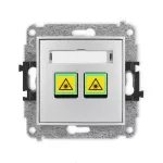 ICON Mechanizm gniazda światłowodowego/optycznego podwójnego srebrny metalik