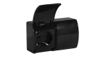 VG-2 Koala Gn. podw. 2x2P+Z SCHUKO n/t IP44 czarne z klapk.czarną