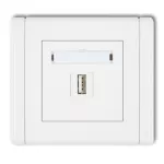 FLEXI Gniazdo pojedyncze USB A-A 2.0 biały