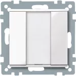 KNX przycisk 1-krotny plus biały połysk System M