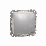 Łącznik schodowy IP44, Sedna Design & Elements, srebrne aluminium