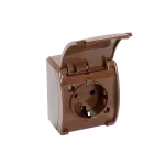 VG-1 Koala Gn. poj. 2P+Z SCHUKO n/t IP44 brąz z klapką brąz