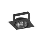 MARA E1Ah AR111 wpust stropowy max. 1x60W, G53, 12V, czarny głęboki (mat struktura) RAL 9005