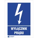 WYŁĄCZNIK PRĄDU 52X74 FOLIA SAMOPRZYLEPNA