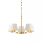 Endon Collections lampa wisząca Harvea 5xE14 biało/mosiężna 67734