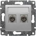 VENA Gniazdo TV SAT podwójne typu F ALUMINIUM