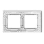 DECO Ramka uniwersalna podwójna transparentna DECO Art - efekt szkła (ramka: transparentna; spód: biały)