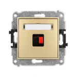 ICON Mechanizm gniazda głośnikowego pojedynczego złoty