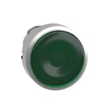 Harmony XB4 Główka przycisku płaskiego z mechanizmem push push zielona LED metalowa