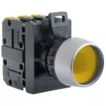 PRZYCISK KRYTY PODŚW ŻÓŁTY 1 ZW 1 ROZ PIERŚCIEŃ NIKLOWANY ST22-KLG-11-110-LED\AC