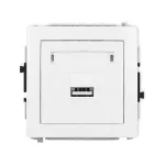 DECO Mechanizm ładowarki USB pojedynczej USB A, 10W max., 5V, 2A biały mat