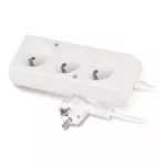 PS-370/1,5 Przedłużacz z trzykrotnym gniazdem 3x2p+Z, 10A; 1,5m; biały