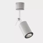 MINORIS stropowy 1x50W, GU10, 230V, srebrny aluminiowy (mat struktura) RAL 9006