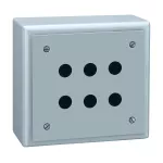 Pusta obudowa stacji sterującej XB2 S stop aluminium 6 otworów w 3 kolumanch Harmony XAP