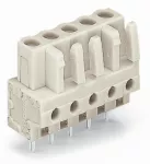 Gniazdo THT Pin lutowniczy 0,6 x 1,0 mm konstrukcja prosta, jasnoszare 722-132