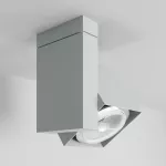 TITO U2 stropowy max. 1x13W, GU10, 230V, srebrny aluminiowy (mat struktura) RAL 9006
