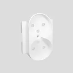 Pokrywa gniazda podwójnego z uziemieniem, z przesłonami torów prądowych; biała