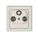 DECO Mechanizm gniazda abonenckiego RTV-SAT przelotowego 10dB ecru mat