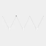 Pendant Attic 3 bodies Rectangular Shape 2200mm E27 45W White 2305lm 00-8374-05-14