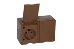 VG-2Z Żuk Gn.podw. 2x2P+Z n/t IP44 brąz