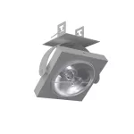DEDRA M3Ahd AR111 wpust stropowy, max. 1x60W, G53, 12V, srebrny aluminiowy (mat struktura) RAL 9006