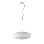 OVAL fi550 wisząca max.3x23W, E27, 230V, przewód czarny, kolor srebra (gładki mat)