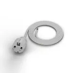 PP-40H/1,5M/3X1,0/H05VV-F Przewód przyłączeniowy z wtyczką prostą IP44; 3x1; H05VV-F; 1,5m; biały