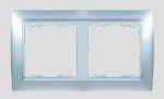 Ramka 2x aluminium mat / ramka pośrednia aluminium mat