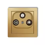 DECO Mechanizm gniazda abonenckiego 2 wyjścia SAT + TV złoty