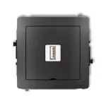 DECO Mechanizm ładowarki USB pojedynczej USB A, 5W max., 5V, 1A, bez pola opisowego grafitowy