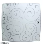 3855 Plafoniera Harmony lux kwadrat. E-27/2x60W 400mm biały 230V, 50Hz