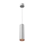 PIXO 210 wisząca max 1x50W, GU10, 230V, kolor miedzi, srebrny aluminiowy (mat struktura) RAL 9006 T068E21Wh961101