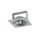 MARA E1Ah AR111 wpust stropowy max. 1x60W, G53, 12V, srebrny aluminiowy (mat struktura) RAL 9006