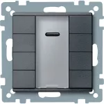 KNX przycisk z odbiornikiem podczerwieni natynkowy 4-kr.plus antracyt System M