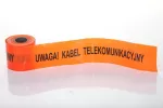 Taśma ostrzegawcza pomarańczowa szer. 15 cm z nadrukiem 