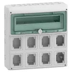 Obudowa natynkowa, Mureva (dawna Kaedra), IP65 do gniazd gMRV-1-18+1-NT-T/8 8 otwory 90x100 mm