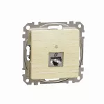 Gniazdo komputerowe RJ45 kat.6 STP, Sedna Design & Elements, brzoza