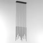 NER PANEL ZPD20 wisząca max. 20x2,5W, G9, 230V, przewód czarny, kolor srebra (gładki mat)