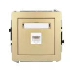 DECO Mechanizm gniazda komputerowego pojedynczego 1xRJ45, kat. 5e, 8-stykowy złoty
