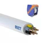 YDYżo 450/750 5x1,5 biały Kabel elektroenergetyczny, instalacyjny, wielożyłowy z izolacją PVC