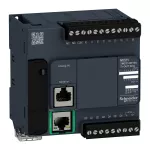 Sterownik kompaktowy, port szeregowy RJ45, Ethernet, 9 wejść, 7 wyjść tranzystorowych NPN, 24 VDC Modicon M221