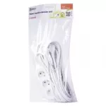 Przedłużacz 10 m / 3 gniazda / biały / PVC / 1,5 mm2