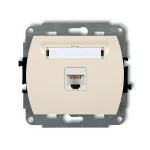 TREND Mechanizm gniazda komputerowego pojedynczego 1xRJ45, kat. 5e, 8-stykowy beżowy