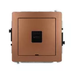 DECO Mechanizm gniazda pojedynczego 1xUSB C-C, bez pola opisowego brązowy metalik