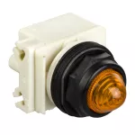 Lampka sygnalizacyjna, Harmony 9001K, Ø30 pomarańczowa LED, BA 9s 24V AC plastikowa ośmioboczna