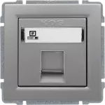 KOS 66 Gniazdo komputerowe poj. RJ45 (wkład MOLEX), bez ramki, ALUMINIUM